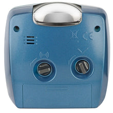 Laden Sie das Bild in den Galerie-Viewer, ATRIUM Wecker Analog Quarz blau metallic A251-5 ohne Ticken mit Licht und Snooze