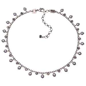 Konplott Halskette Collier Pearl Shadow grau Schwarzer Diamant