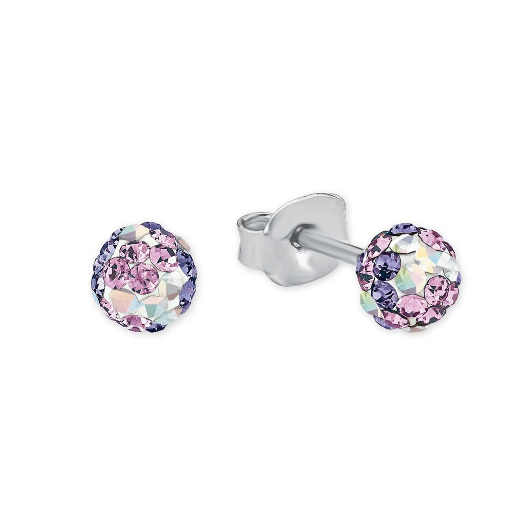 Prinzessin Lillifee Kinder Ohrringe Silber Kristalle lila 2013162