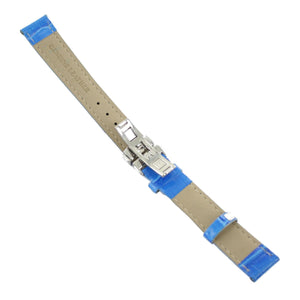 Ingersoll Ersatzband für Uhren Leder blau Kroko Faltschl. Si 16 mm