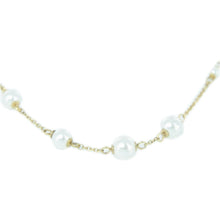 Laden Sie das Bild in den Galerie-Viewer, Skagen Damen Kette Collier Edelstahl Perlen Double Wrap gold JNSG035