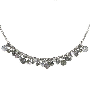Konplott Halskette Collier Waterfalls grey antique silber
