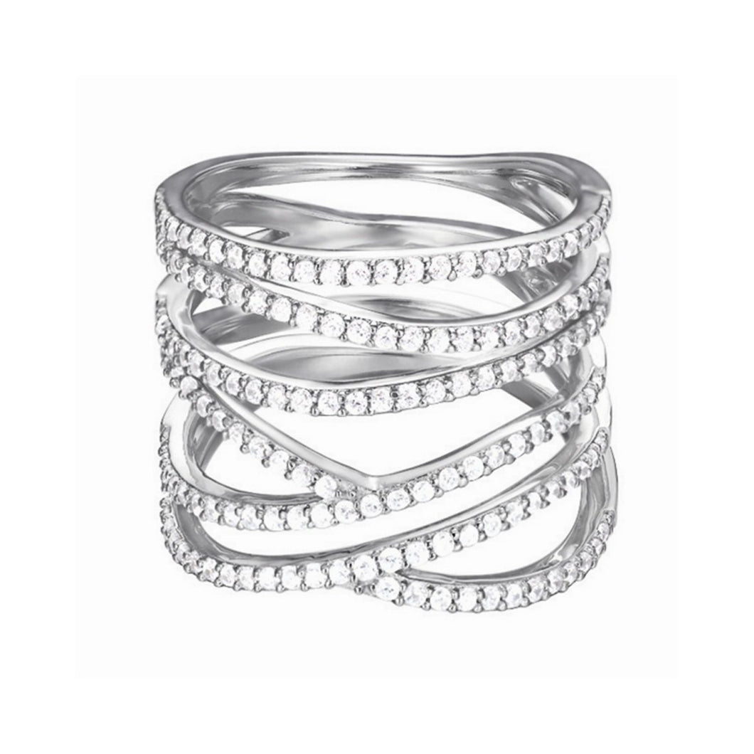 Esprit Damen Ring Silber JW50141 Zirkonia ESRG92533A