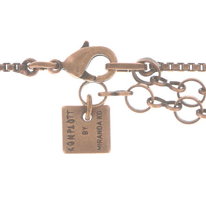 Konplott Kette Collier Chameleon braun / pink  Braun antik