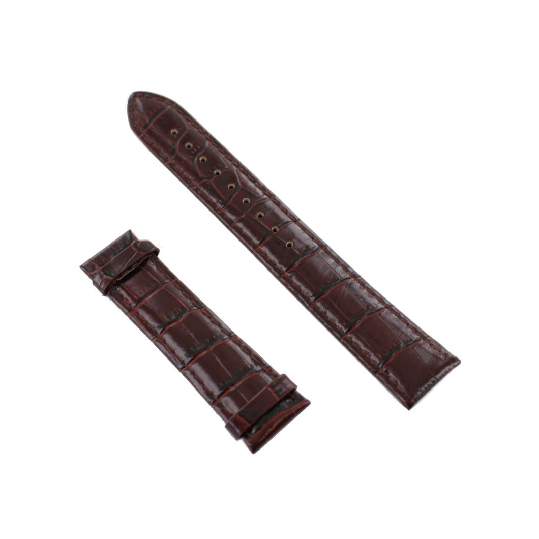 Ingersoll Ersatzband für Uhren Leder braun Kroko 21 mm XXL