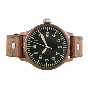 Aristo Herren Uhr Armbanduhr Vintage Erbstück Fliegeruhr Quarz 0H18QU