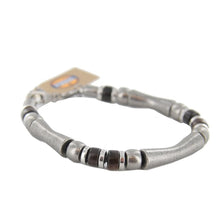 Laden Sie das Bild in den Galerie-Viewer, Fossil Herren Armband Edelstahl Holz braun Vintage Look JF87221