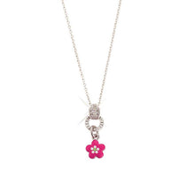 Laden Sie das Bild in den Galerie-Viewer, Scout Kinder Halskette Kette Silber Blume pink Girls Mädchen 261066200
