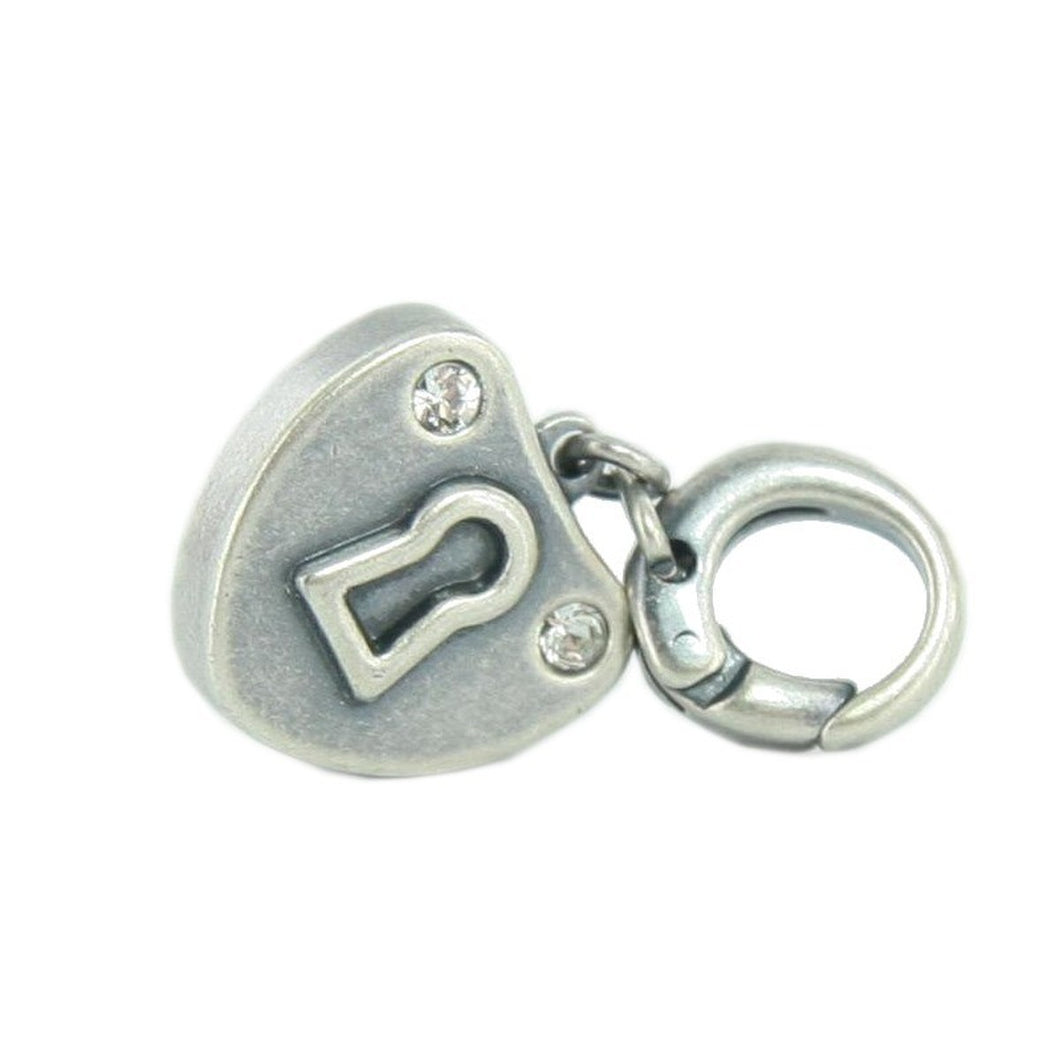 Fossil Anhänger Charms JF88012040 Herz Schlüsselloch Strass