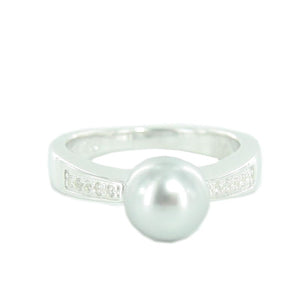 Fossil Damen Ring Silber JFS00016040 Zyrkonia Perle