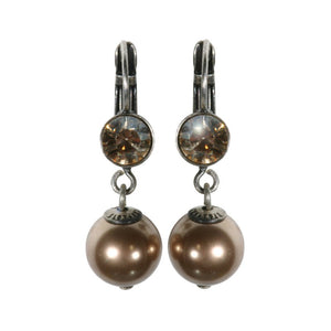 Konplott Ohrringe EuroWire Ohrhänger Pearl Shadow hängend beige