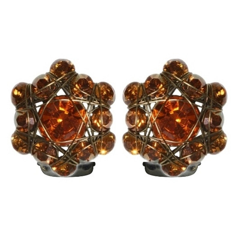 Konplott Ohrringe Ohrclip Bended Lights orange / gelb