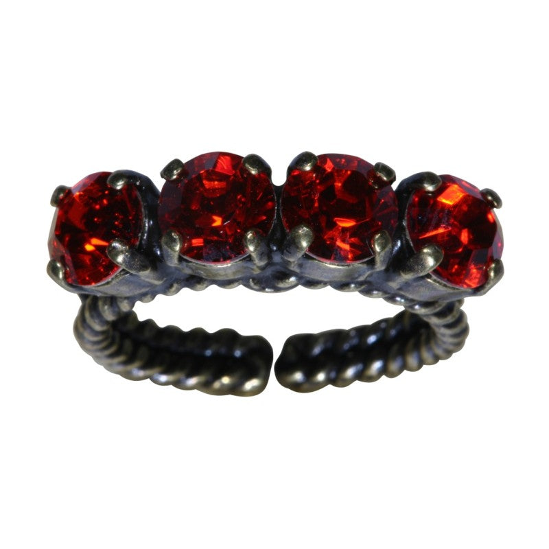 Konplott Ring Colour Snake rot Hell-siam SS 29