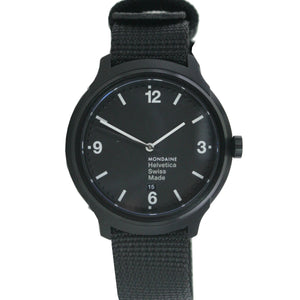 Mondaine Herren Uhr Helvetica No1 Bold Armbanduhr MH1.B1221.NB Textil