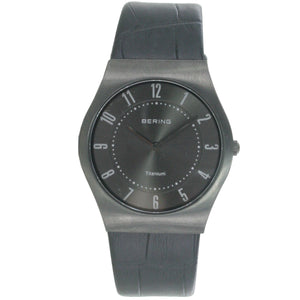 Bering Unisex Uhr Armbanduhr Titan Slim Classic - 11935-404-1 Leder kroko