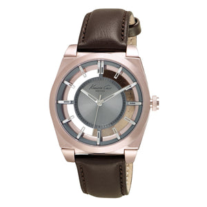 Kenneth Cole New York Herren-Armbanduhr Analog Quarz Leder 10027842