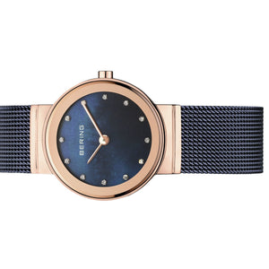 Bering Damen Uhr Armbanduhr Slim Classic - 10126-367 Meshband