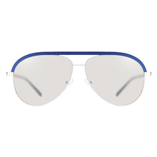 Laden Sie das Bild in den Galerie-Viewer, Liebeskind Berlin Unisex Sonnenbrille 10258-00420 BLAU MATT/ SILBER