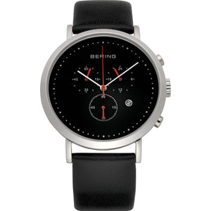 Bering Herren Uhr Armbanduhr Slim Classic Chronograph - 10540-402-1 Leder