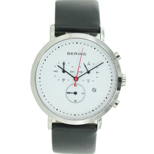 Bering Herren Uhr Armbanduhr Slim Classic Chronograph - 10540-404 Leder