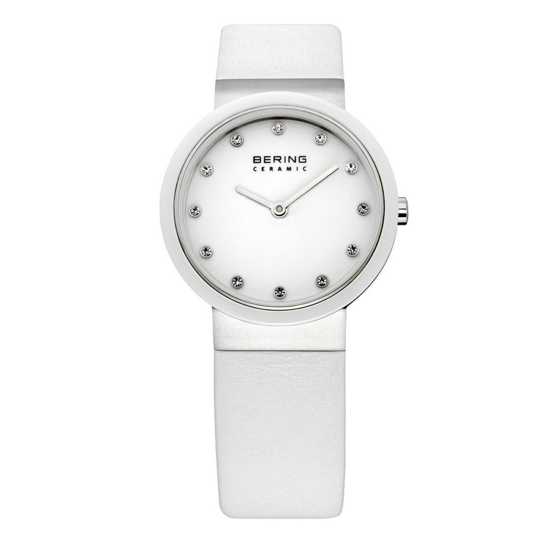 Bering Damen Uhr Armbanduhr Slim Ceramic - 10729-854 Leder