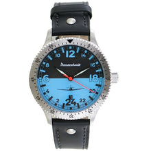 Laden Sie das Bild in den Galerie-Viewer, Aristo Herren Messerschmitt Uhr Fliegeruhr ME 108 / 108-24DR-B Blau