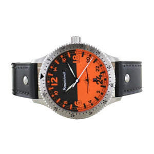 Aristo Herren Messerschmitt Uhr Fliegeruhr ME 108 / 108-24DR-O Orange