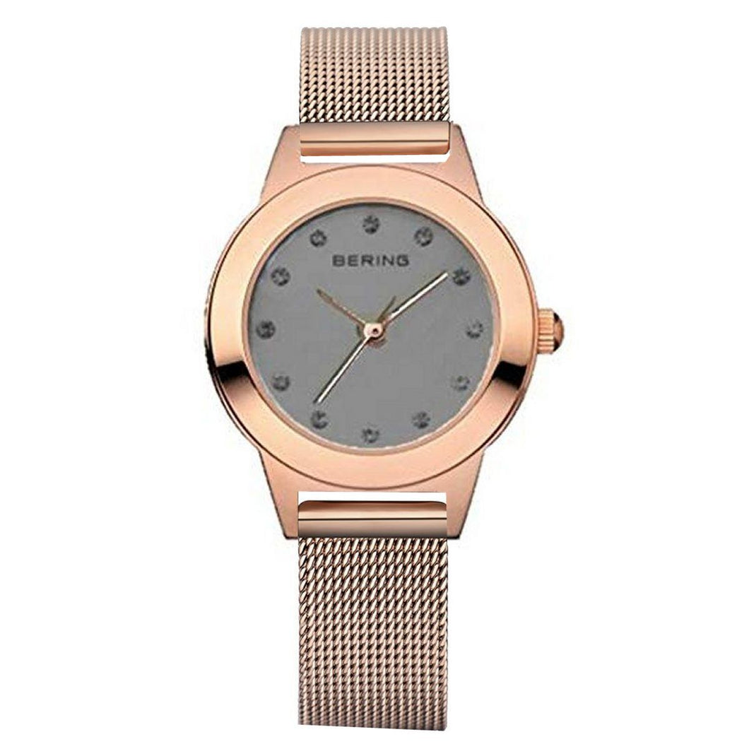 Bering Damen Uhr Armbanduhr Slim Classic - 11125–369-R Meshband