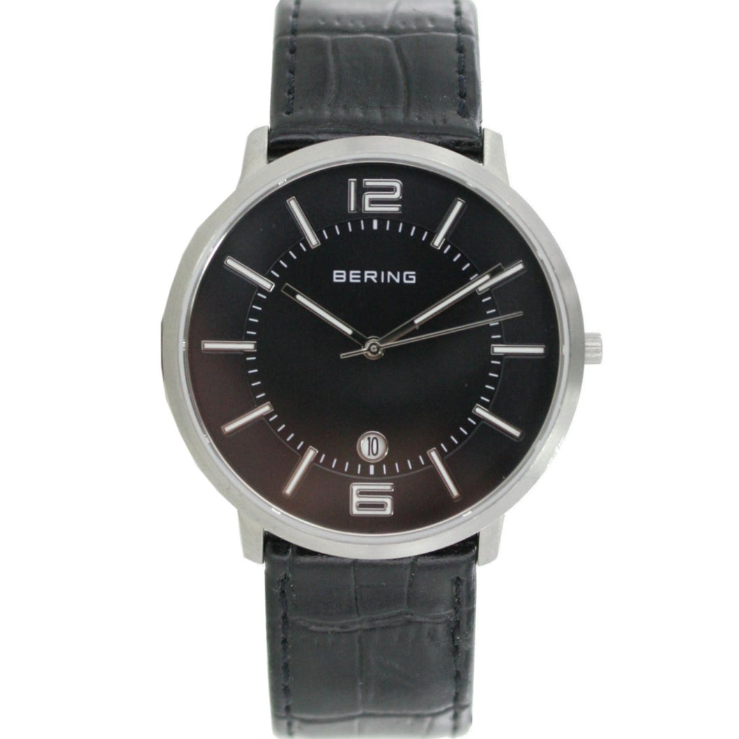 Bering Herren Uhr Armbanduhr Slim Classic - 11139-409-1 Leder