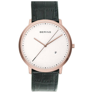 Bering Herren Uhr Armbanduhr Slim Classic - 11139-564-sw Leder