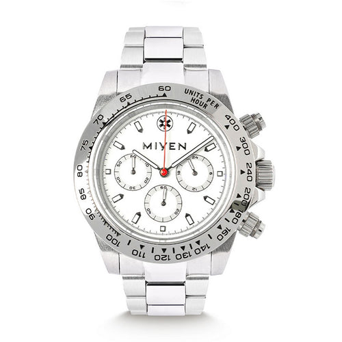 MIYEN MUNICH Herren Uhr Chrono Sport Racinguhr Analog Quarz Voyager 1140-23-3 Edelstahl