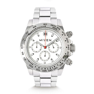 MIYEN MUNICH Herren Uhr Chrono Sport Racinguhr Analog Quarz Voyager 1140-23-3 Edelstahl