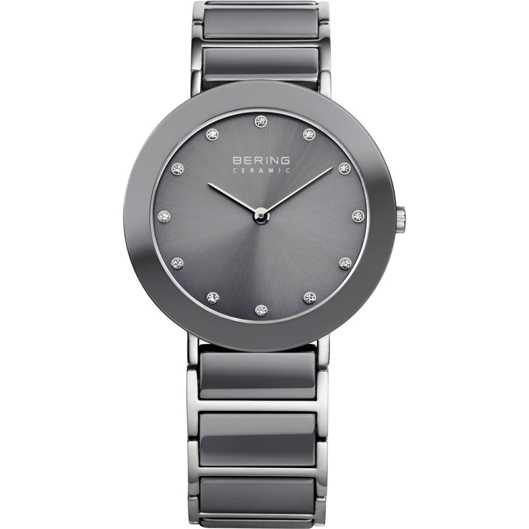 Bering Damen Uhr Armbanduhr Slim Ceramic - 11435-789-1 Edelstahl