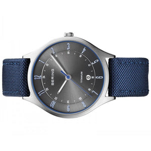 Bering Herren Uhr Armbanduhr Titan Ultra Slim - 11739-873 Textil