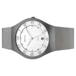 Bering Herren Uhr Armbanduhr Slim Classic - 11937-000-1 Meshband