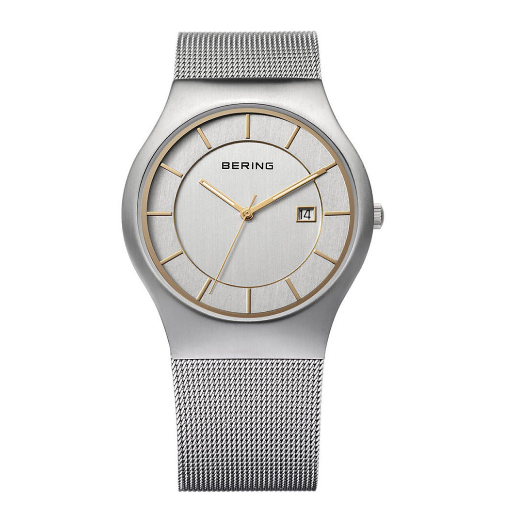 Bering Herren Uhr Armbanduhr Classic - 11938-001 Meshband