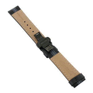 Ingersoll Ersatzband für Uhren Leder sw / grau Faltschl. sw 22 mm