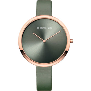 Bering Damen Uhr Armbanduhr Slim Classic - 12240-667-1 Leder