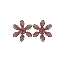 Laden Sie das Bild in den Galerie-Viewer, Konplott Ohrringe Ohrstecker Psychodahlia rot / rosa klein
