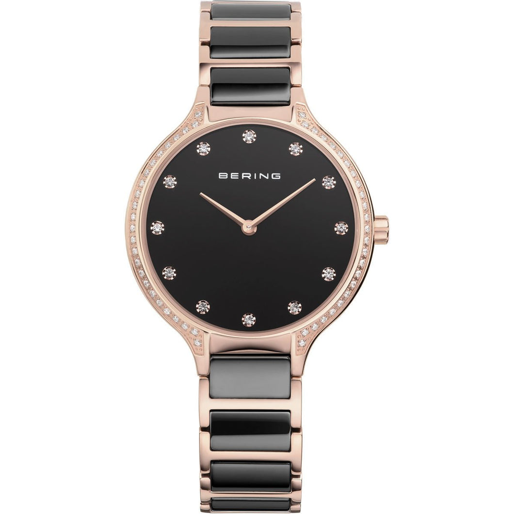 Bering Damen Uhr Armbanduhr Slim Ceramic - 30434-746 Edelstahl