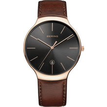 Laden Sie das Bild in den Galerie-Viewer, Bering Herren Uhr Armbanduhr Slim Classic - 13338-562 Leder