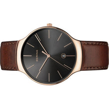 Laden Sie das Bild in den Galerie-Viewer, Bering Herren Uhr Armbanduhr Slim Classic - 13338-562 Leder