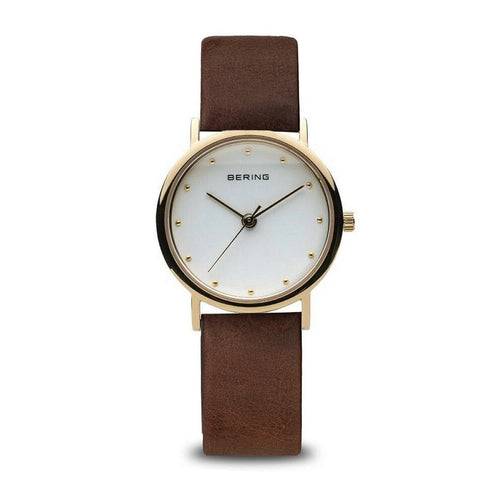 Bering Damen Uhr Armbanduhr Classic - 13426-334-1-br Lederband