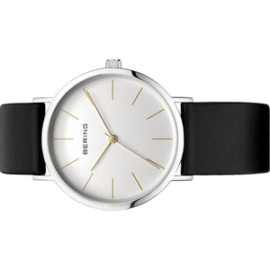 Bering Unisex Uhr Armbanduhr Slim Classic - 13436-001 Lederband