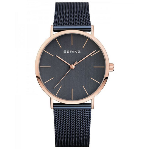 Bering Unisex Uhr Armbanduhr Slim Classic - 13436-367-1 Lederband