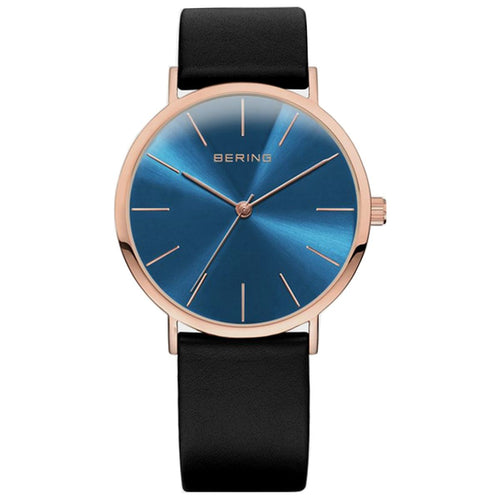 Bering Unisex Uhr Armbanduhr Slim Classic - 13436-468 Lederband