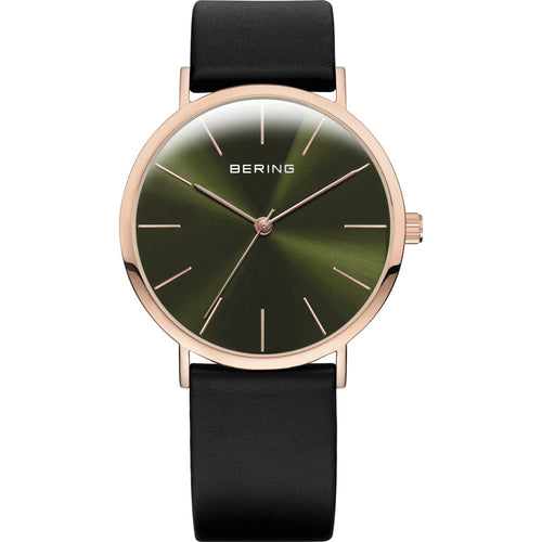 Bering Herren Uhr Armbanduhr Slim Classic - 13436-469-1 Leder