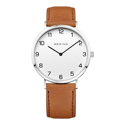 Bering Herren Uhr Armbanduhr Slim - 13940-504-1 Leder