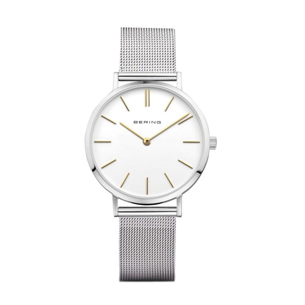 Bering Damen Uhr Armbanduhr Classic Quarz - 14134-001 Edelstahl
