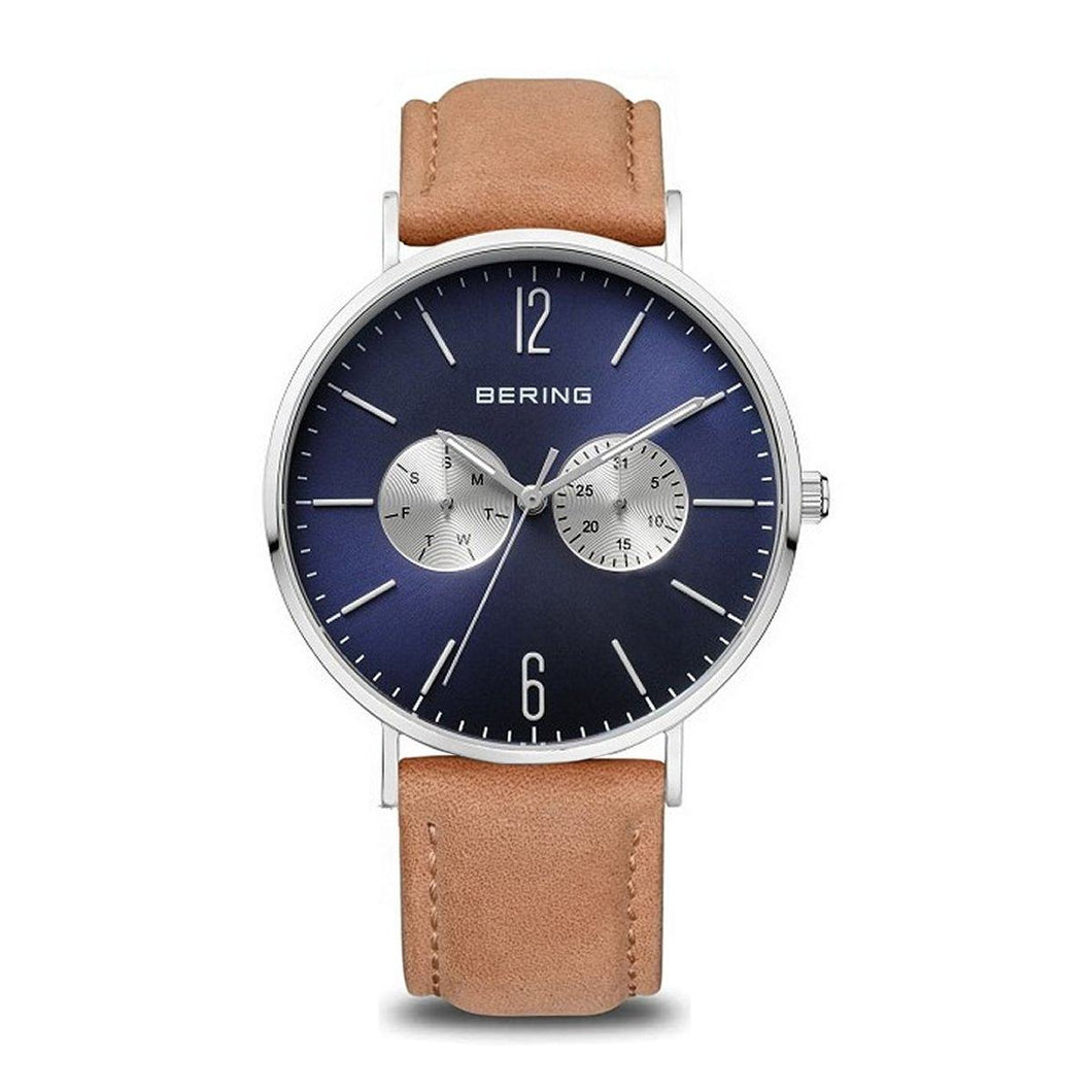 Bering Unisex Uhr Armbanduhr Ultra Slim - 14240-507-1 Leder beige